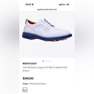NWT: Jack Nicklaus Legacy Pro Men's Spiked Golf Shoes, sz 9M ($249 retail)